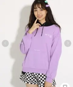 新品タグ付き！　ピンクラテ　フード配色　パーカー　XS 150