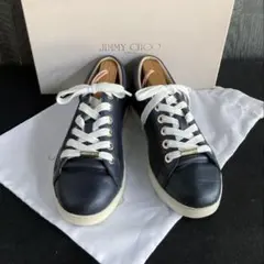 JIMMY CHOO スニーカー 星スタッズつき オールレザー クリーニング済み