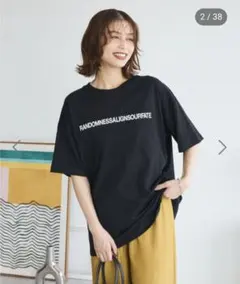 【未使用】 ロゴプリントTシャツ ブラック Green Parksのサムネイル
