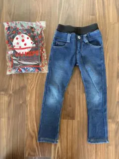 未使用2セット　L.COPECK エルコペック裏起毛パンツ　ブルー110cm