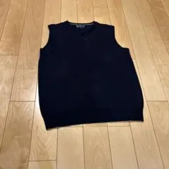 ネイビー ニットベスト Mサイズ