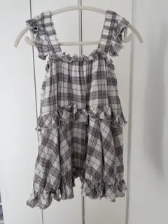 【MILKFED.】チェック柄フリルビスチェのサムネイル