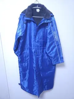 HEAD フード付きロングコート 青