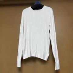 GU リブクルーネックセーター 長袖 アイボリーのサムネイル
