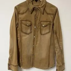 セマンティックデザイン・コーデュロイ・ウエスタンシャツ・カジュアルシャツ・L