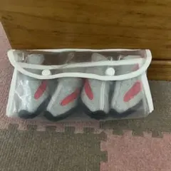 小型犬用ドッグシューズ シルバー/レッド サイズ　5.5x4.3