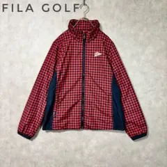 【美品】FILA GOLF フィラゴルフ　中綿ジャケット　ギンガムチェック