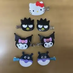 キャラクター ヘアクリップ 7個セット