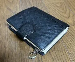 Lodues!!! オーストリッチ 二つ折り財布 黒