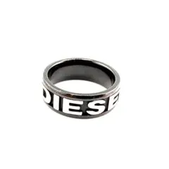 DIESEL ロゴ リング ブラックサイズ23号のサムネイル