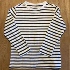 ユニクロ キッズ ボーダーカットソー ロンTのサムネイル