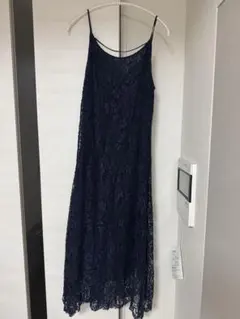 LOULOU WILLOUGHBY ルルウィルビー ネイビー レース ワンピース