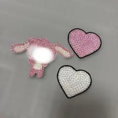 デコうちわ　うさぎ　パーツ