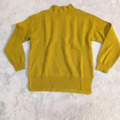 GLOBAL WORK長袖ニット イエロー ハイネック