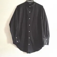 LUGNONCURE バンドカラーシャツ　バックタック ロングチュニックシャツ