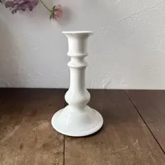 フランスヴィンテージ　白磁の燭台　キャンドル立て　フランスアンティーク