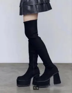 EMODA スクエアフィットロングブーツ Lサイズ