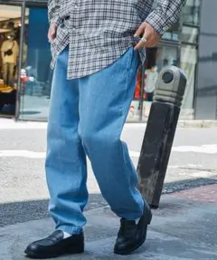 MONO-MART バルーンビッグシルエット ワイドデニムパンツ Mサイズ