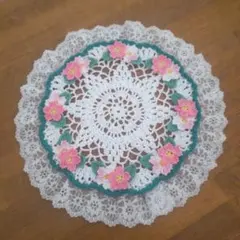 花柄レースドイリー