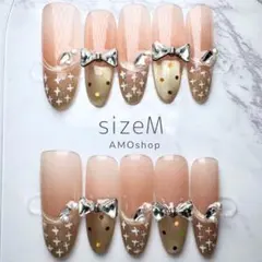 【現品限定】肌なじみ◎ ロング スナ系 姫系 ガーリー ネイルチップ