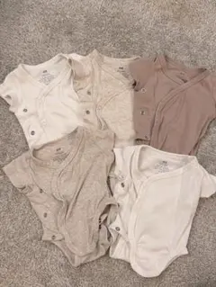 H&M 50cm(新生児サイズ) コットンボディスーツ5枚