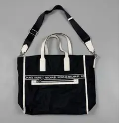 MICHAEL KORS マイケルコース 2WAY トートバッグ ナイロン 黒のサムネイル