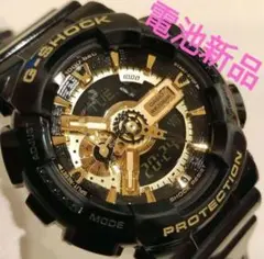 【電池新品】G-SHOCK GA-110GBブラック×ゴールド デジアナ