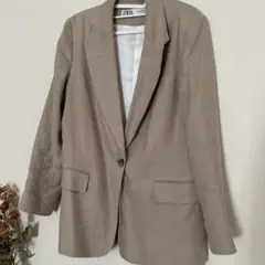 *美品*ZARA ベージュ テーラードジャケット　Mサイズ