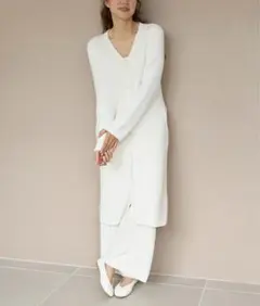 ジェラートピケ 調温スムーズィーロングカーディガン (OWHT)