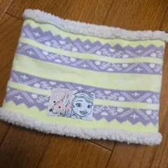 プリンセス　ソフィア ネックウォーマー 紫と黄色のストライプ