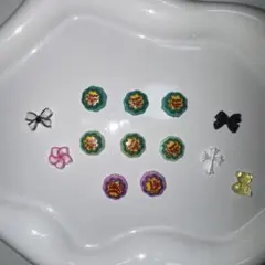 ⑥ ネイル　パーツ デコ 8点