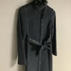 アンゴラ　ロングコート　美品のサムネイル