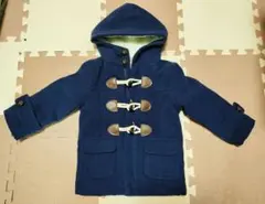即購入OK　ネイビー ダッフルコート フード付き 90cm