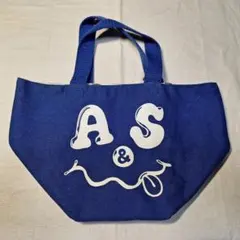 ミニ　トートバッグ　青