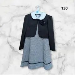 女の子 フォーマルワンピース130　 ボレロ 、ワンピース、コサージュセット