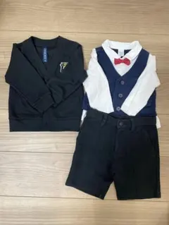 入園式 セレモニースーツ 黒・紺　キッズ 80 90サイズ