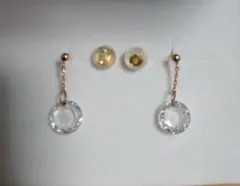 K18PG【刻印有り】CZピアス