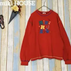 【MIKI HOUSE 】ミキハウス　スウェット トレーナー　レトロ　レッド Mのサムネイル