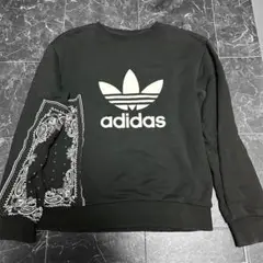 adidas ペイズリー柄 トレーナー ブラック