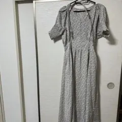 Ray Cassin 花柄マキシワンピース ベルト付き