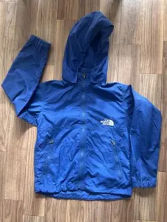 The North Face フード付きナイロンジャケット 青