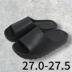 27-27.5cm マットスリッポン 黒 メンズ サンダル　快適厚底 スリッポンのサムネイル