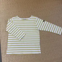 長袖カットソー 白と黄色のストライプ