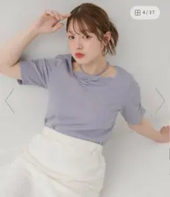 RETROGIRL　レイヤード風トップス　ブルー