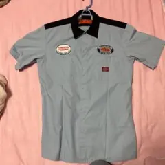 Dickies ワークシャツ Mサイズ グレー/ブラック