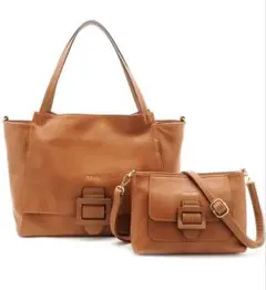 フィラノ★フェイクレザートートバッグとショルダーポーチのセット★雑誌掲載商品