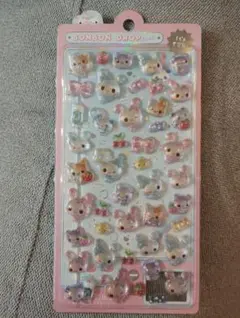 ボンボンドロップシール　キャンディツインズ　うさぎ