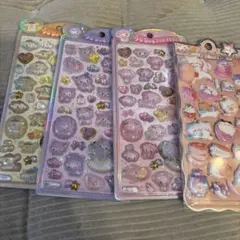 まとめ売り うるちゅるサンリオシール3枚、おしりシール1枚