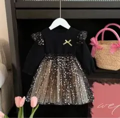 星柄チュチュドレス　ワンピース 100cm 発表会 パーティー用