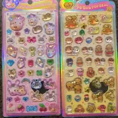 正規品　うるちゅるPOPSEAL　なっとうちゃん1枚　フワフワらびちゃん1枚